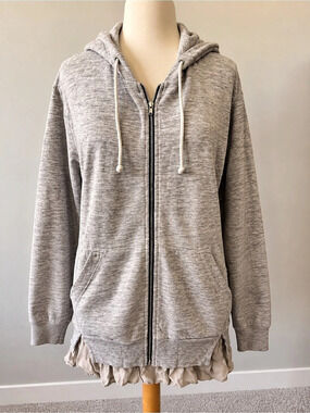 Clu Gray Zip Hoodie Size Medium Like New